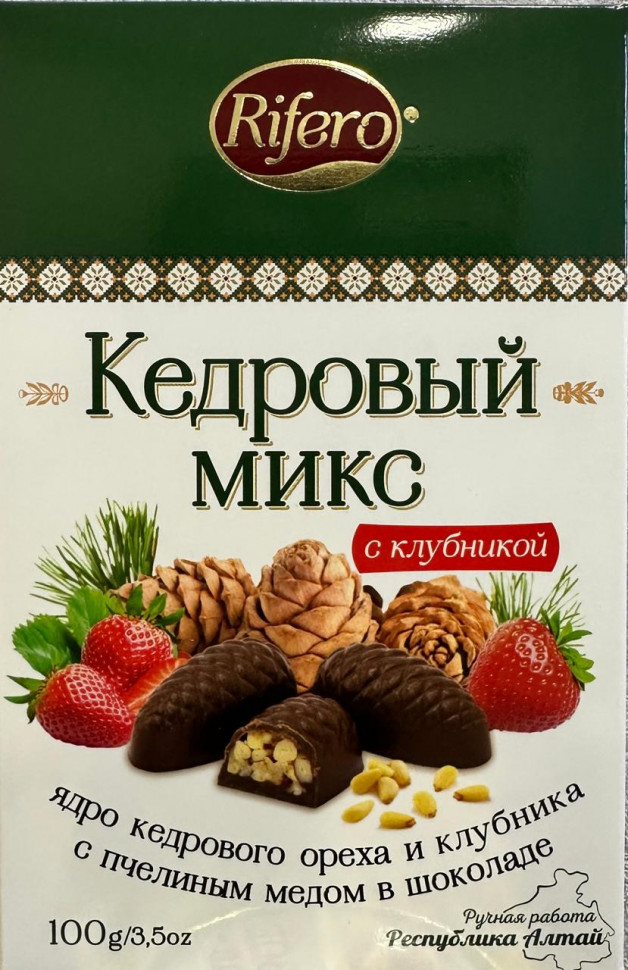  Риф и ко Конфеты "Кедровый микс КЛУБНИКА" 100г     в Курчатове